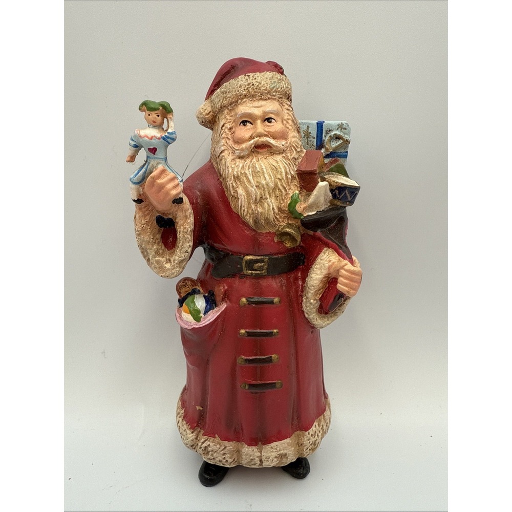 Old World Santa Christmas Ornament‎ 6.5" Plastic Standing Vintage